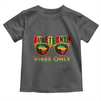 Juneteenth Vibes Only Toddler T Shirt Afro Pride Sunglasses Black History Celebration - Wonder Print Shop