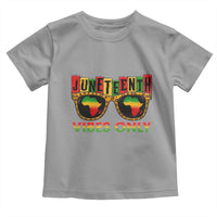 Juneteenth Vibes Only Toddler T Shirt Afro Pride Sunglasses Black History Celebration - Wonder Print Shop