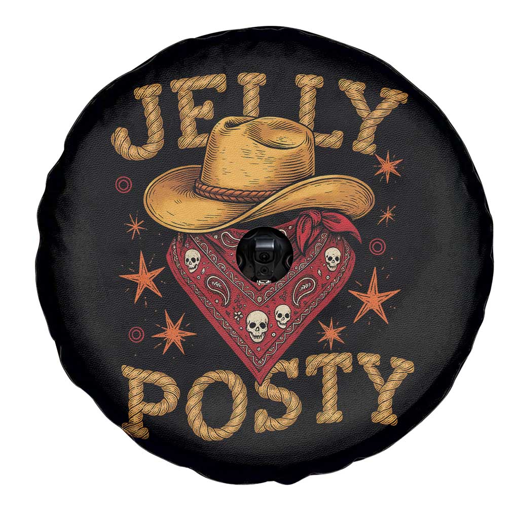 Jelly Posty Cowboy Bandana Spare Tire Cover Funny Country Western Rodeo - Wonder Print Shop