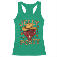 Jelly Posty Cowboy Bandana Racerback Tank Top Funny Country Western Rodeo - Wonder Print Shop