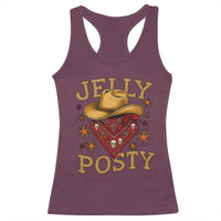 Jelly Posty Cowboy Bandana Racerback Tank Top Funny Country Western Rodeo - Wonder Print Shop