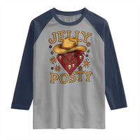 Jelly Posty Cowboy Bandana Raglan Shirt Funny Country Western Rodeo - Wonder Print Shop