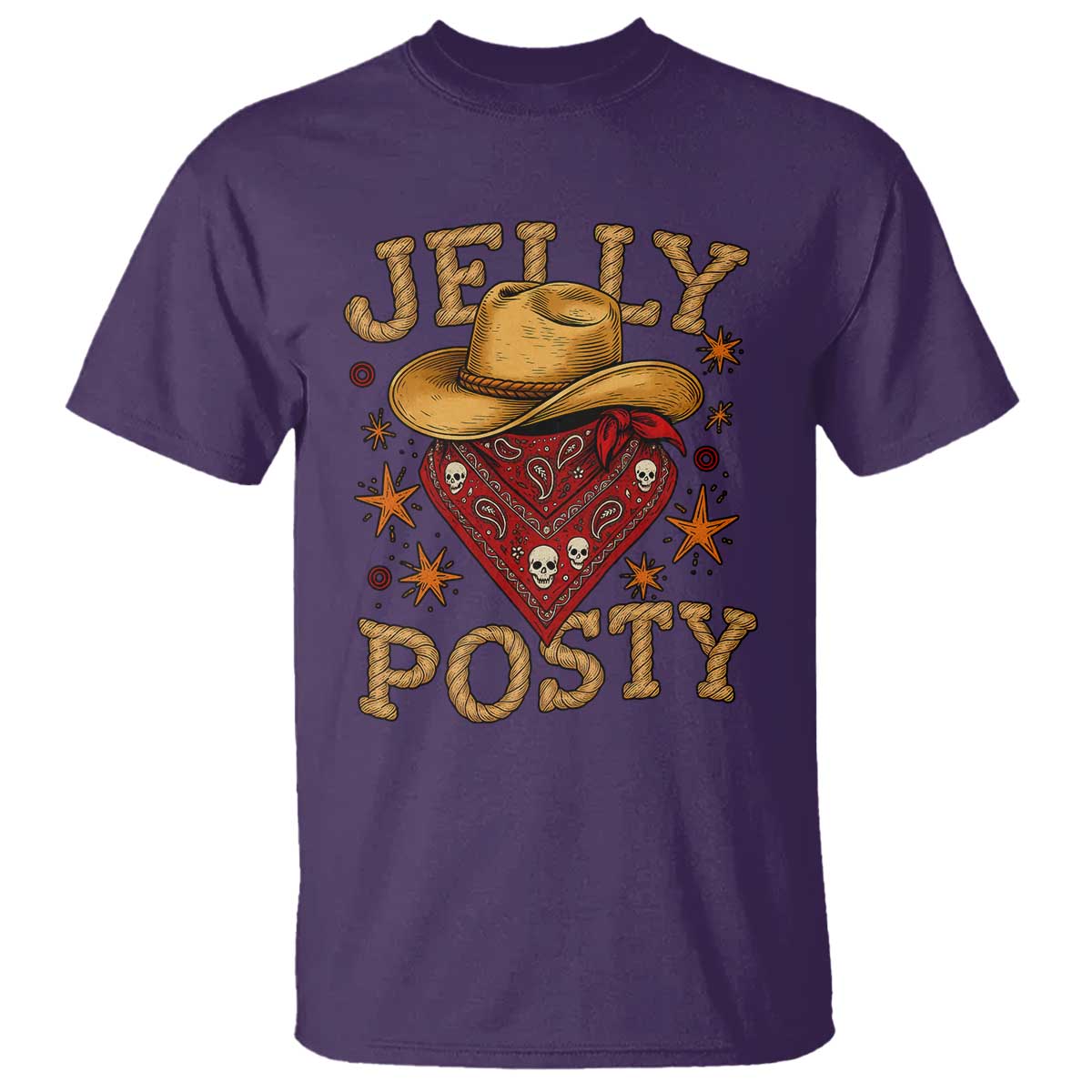 Jelly Posty Cowboy Bandana T Shirt Funny Country Western Rodeo - Wonder Print Shop