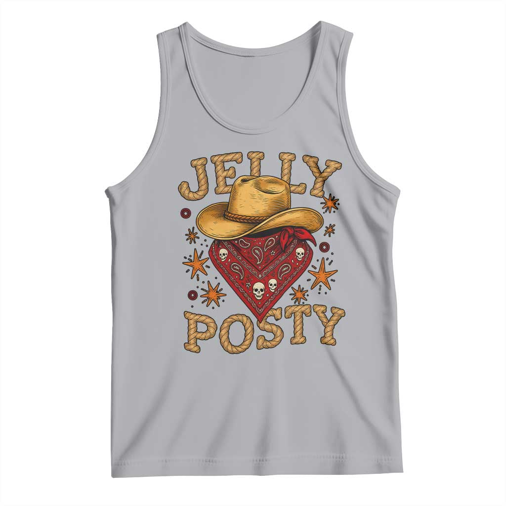 Jelly Posty Cowboy Bandana Tank Top Funny Country Western Rodeo - Wonder Print Shop