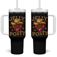 Jelly Posty Cowboy Bandana Tumbler With Handle Funny Country Western Rodeo - Wonder Print Shop