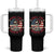 Retro Skeleton 4th of July Tumbler With Handle Chill The Fourth Out Funny Patriotic American Flag