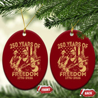 250 Years of Freedom US Presidents Rock Band Ceramic Ornament Funny Abraham Lincoln George Washington Teddy Roosevelt Concert 1776 to 2026