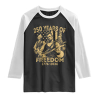 250 Years of Freedom US Presidents Rock Band Raglan Shirt Funny Abraham Lincoln George Washington Teddy Roosevelt Concert 1776 to 2026