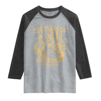 250 Years of Freedom US Presidents Rock Band Raglan Shirt Funny Abraham Lincoln George Washington Teddy Roosevelt Concert 1776 to 2026
