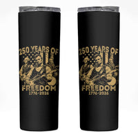 250 Years of Freedom US Presidents Rock Band Skinny Tumbler Funny Abraham Lincoln George Washington Teddy Roosevelt Concert 1776 to 2026