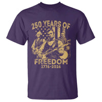 250 Years of Freedom US Presidents Rock Band T Shirt Funny Abraham Lincoln George Washington Teddy Roosevelt Concert 1776 to 2026