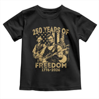 250 Years of Freedom US Presidents Rock Band Toddler T Shirt Funny Abraham Lincoln George Washington Teddy Roosevelt Concert 1776 to 2026