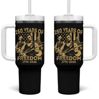 250 Years of Freedom US Presidents Rock Band Tumbler With Handle Funny Abraham Lincoln George Washington Teddy Roosevelt Concert 1776 to 2026