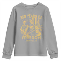 250 Years of Freedom US Presidents Rock Band Youth Sweatshirt Funny Abraham Lincoln George Washington Teddy Roosevelt Concert 1776 to 2026