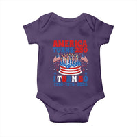 America Turns 250 I Turn 50 Funny 1976 Birthday Baby Onesie American Flag Cake 1776 to 2026 Semiquincentennial