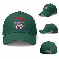 America Turns 250 I Turn 50 Funny 1976 Birthday Baseball Cap American Flag Cake 1776 to 2026 Semiquincentennial