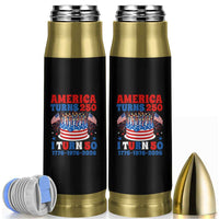 America Turns 250 I Turn 50 Funny 1976 Birthday Bullet Tumbler American Flag Cake 1776 to 2026 Semiquincentennial