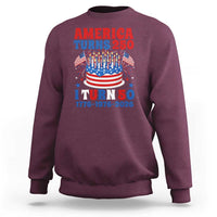 America Turns 250 I Turn 50 Funny 1976 Birthday Sweatshirt American Flag Cake 1776 to 2026 Semiquincentennial
