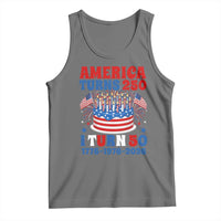 America Turns 250 I Turn 50 Funny 1976 Birthday Tank Top American Flag Cake 1776 to 2026 Semiquincentennial