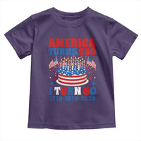 America Turns 250 I Turn 50 Funny 1976 Birthday Toddler T Shirt American Flag Cake 1776 to 2026 Semiquincentennial