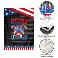 America Turns 250 I Turn 50 Funny 1976 Birthday Patriotic Garden Flag American Flag Cake 1776 to 2026 Semiquincentennial