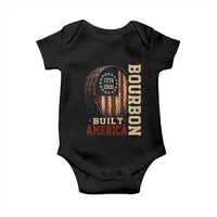 Bourbon Built America Vintage Distressed Graphic Baby Onesie American Flag Whiskey Barrel 1776 to 2026 Semiquincentennial Patriotic