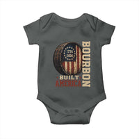 Bourbon Built America Vintage Distressed Graphic Baby Onesie American Flag Whiskey Barrel 1776 to 2026 Semiquincentennial Patriotic
