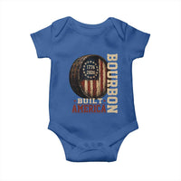 Bourbon Built America Vintage Distressed Graphic Baby Onesie American Flag Whiskey Barrel 1776 to 2026 Semiquincentennial Patriotic