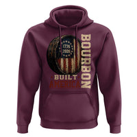 Bourbon Built America Vintage Distressed Graphic Hoodie American Flag Whiskey Barrel 1776 to 2026 Semiquincentennial Patriotic