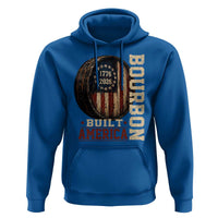 Bourbon Built America Vintage Distressed Graphic Hoodie American Flag Whiskey Barrel 1776 to 2026 Semiquincentennial Patriotic