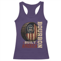 Bourbon Built America Vintage Distressed Graphic Racerback Tank Top American Flag Whiskey Barrel 1776 to 2026 Semiquincentennial Patriotic
