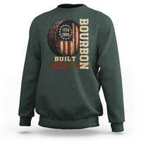 Bourbon Built America Vintage Distressed Graphic Sweatshirt American Flag Whiskey Barrel 1776 to 2026 Semiquincentennial Patriotic