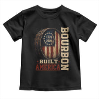 Bourbon Built America Vintage Distressed Graphic Toddler T Shirt American Flag Whiskey Barrel 1776 to 2026 Semiquincentennial Patriotic