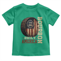 Bourbon Built America Vintage Distressed Graphic Toddler T Shirt American Flag Whiskey Barrel 1776 to 2026 Semiquincentennial Patriotic