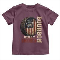 Bourbon Built America Vintage Distressed Graphic Toddler T Shirt American Flag Whiskey Barrel 1776 to 2026 Semiquincentennial Patriotic