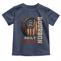 Bourbon Built America Vintage Distressed Graphic Toddler T Shirt American Flag Whiskey Barrel 1776 to 2026 Semiquincentennial Patriotic