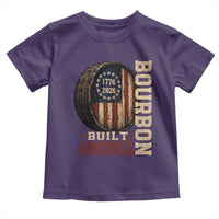 Bourbon Built America Vintage Distressed Graphic Toddler T Shirt American Flag Whiskey Barrel 1776 to 2026 Semiquincentennial Patriotic