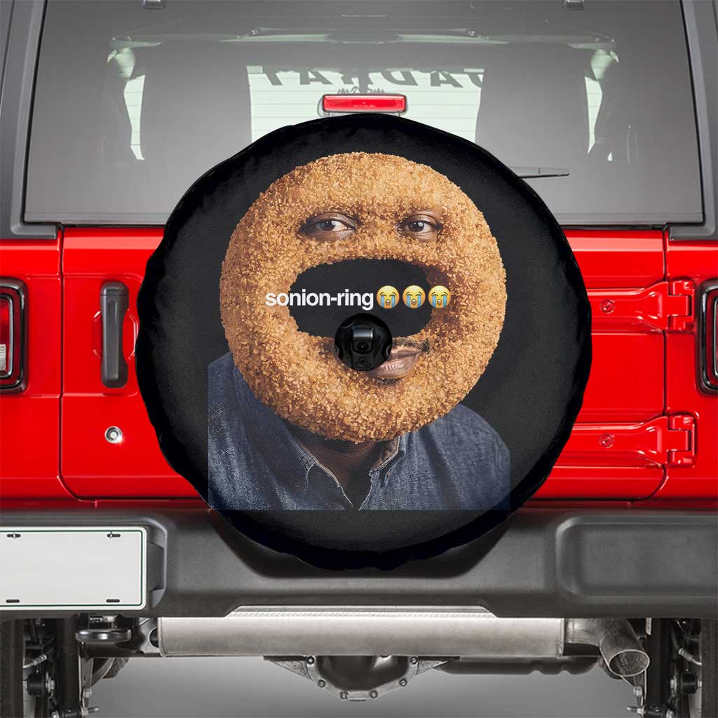 Funny Sonion Ring Cursed Meme Graphic Spare Tire Cover Surreal Deep Fried Onion Ring Joke
