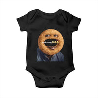 Funny Sonion Ring Cursed Meme Graphic Baby Onesie Surreal Deep Fried Onion Ring Joke