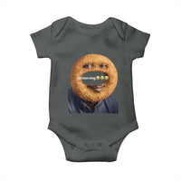 Funny Sonion Ring Cursed Meme Graphic Baby Onesie Surreal Deep Fried Onion Ring Joke