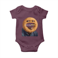 Funny Sonion Ring Cursed Meme Graphic Baby Onesie Surreal Deep Fried Onion Ring Joke