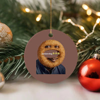 Funny Sonion Ring Cursed Meme Graphic Ceramic Ornament Surreal Deep Fried Onion Ring Joke