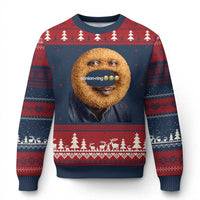 Funny Sonion Ring Cursed Meme Graphic Ugly Christmas Sweater Surreal Deep Fried Onion Ring Joke