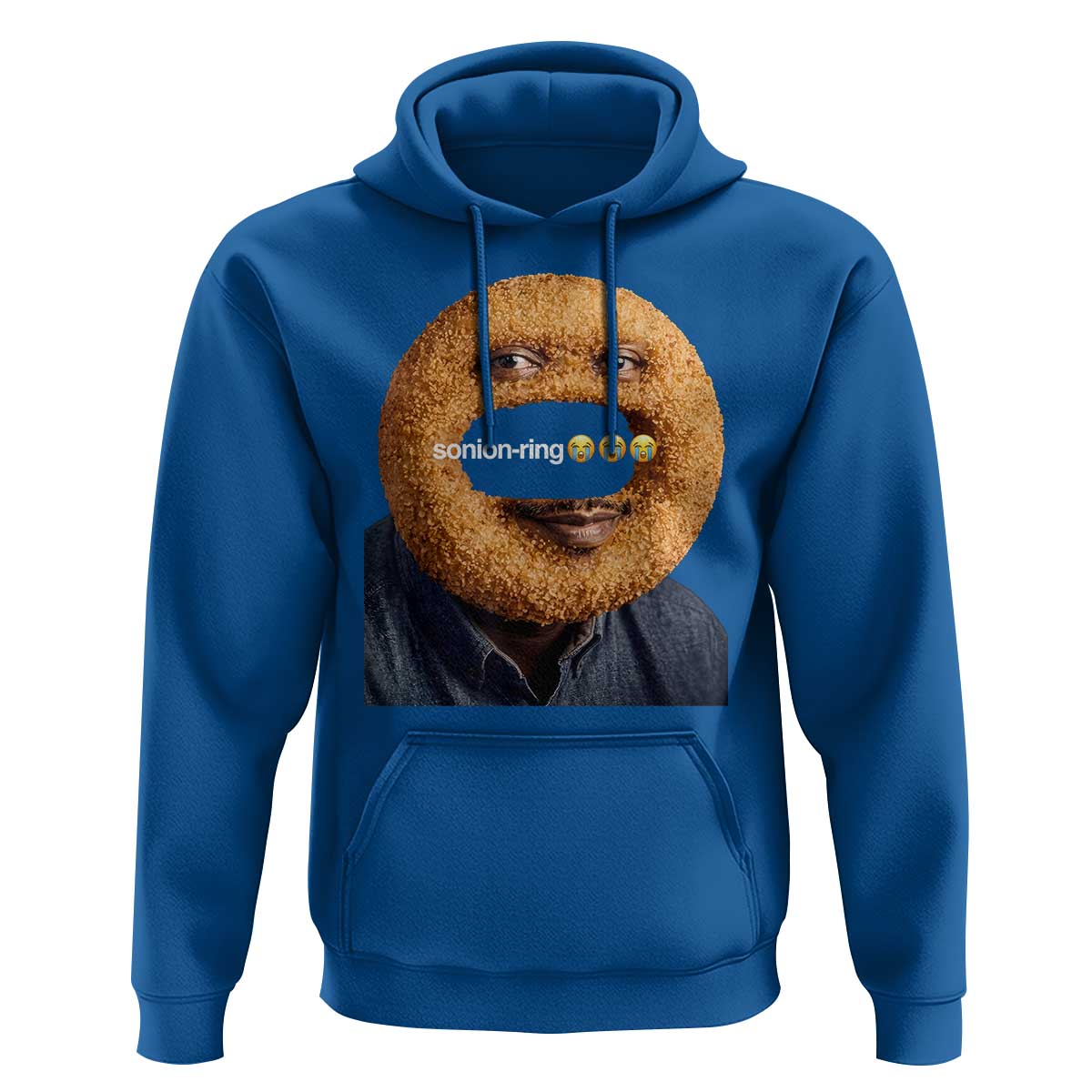 Funny Sonion Ring Cursed Meme Graphic Hoodie Surreal Deep Fried Onion Ring Joke