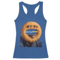 Funny Sonion Ring Cursed Meme Graphic Racerback Tank Top Surreal Deep Fried Onion Ring Joke