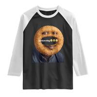 Funny Sonion Ring Cursed Meme Graphic Raglan Shirt Surreal Deep Fried Onion Ring Joke