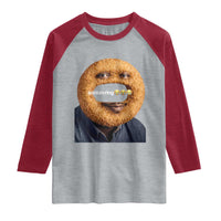 Funny Sonion Ring Cursed Meme Graphic Raglan Shirt Surreal Deep Fried Onion Ring Joke