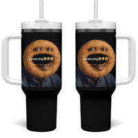 Funny Sonion Ring Cursed Meme Graphic Tumbler With Handle Surreal Deep Fried Onion Ring Joke