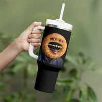Funny Sonion Ring Cursed Meme Graphic Tumbler With Handle Surreal Deep Fried Onion Ring Joke