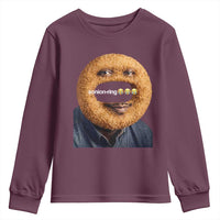Funny Sonion Ring Cursed Meme Graphic Youth Sweatshirt Surreal Deep Fried Onion Ring Joke